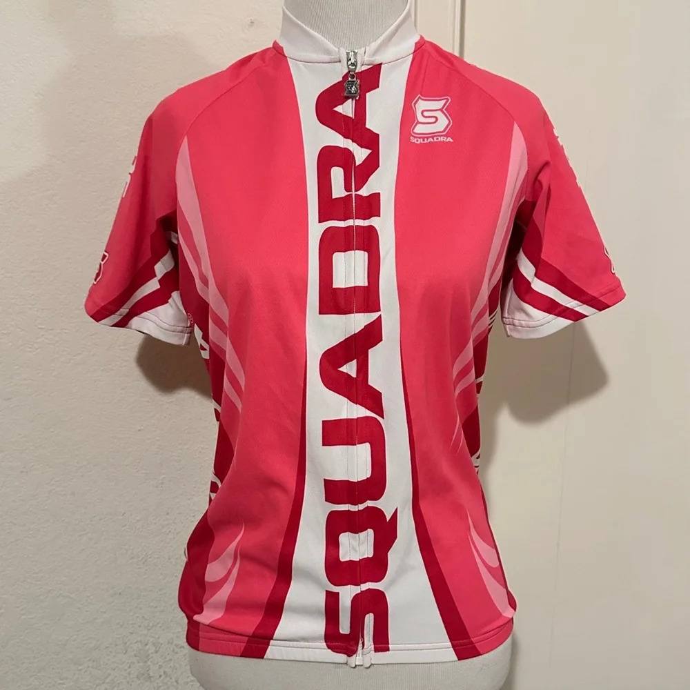 Squadra Pink Short Sleeve Cycling Jersey Women’s Medium 🔥